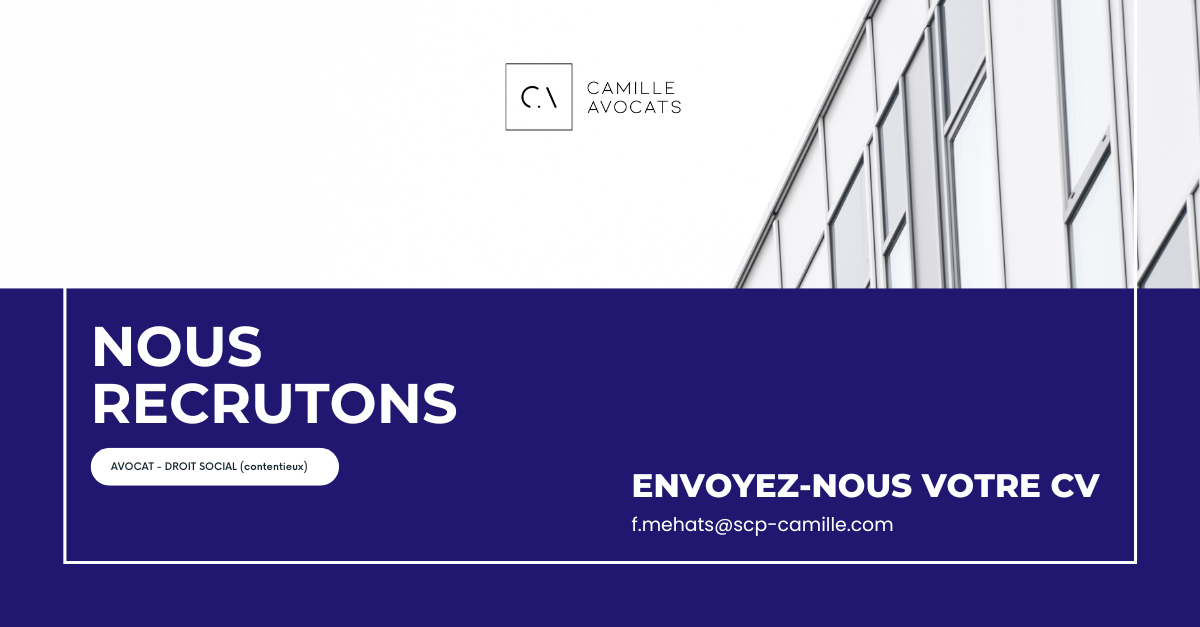 Nous recrutons - Avocat Droit Social (contentieux)